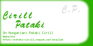 cirill pataki business card